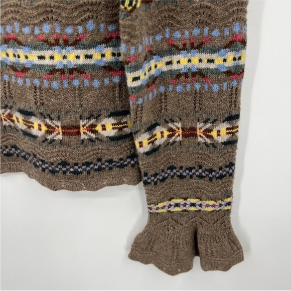 Polo Ralph Lauren Fair Isle Southwestern Wool Cashmere Crochet Pullover Sweater - Picture 7 of 10